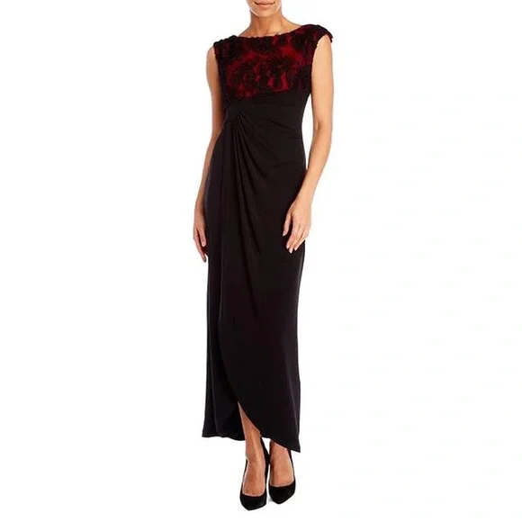 connected apparel ruched dress Connected Apparel Ruched Faux Wrap Cocktail Dress - Deep Spruce